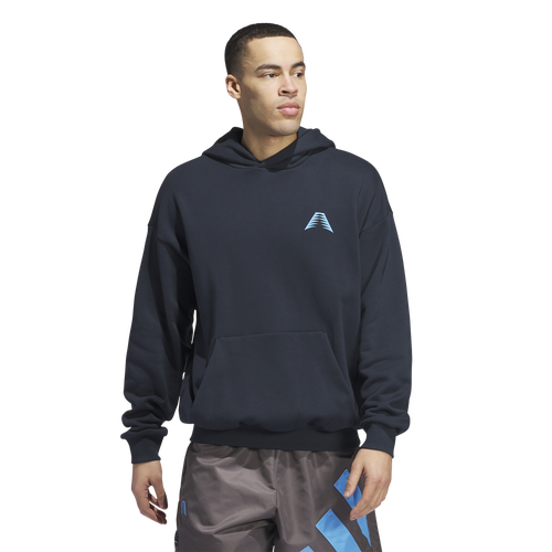 MENS - adidas Originals Anthony Edwards Foundation Hoodie - Blue/Aurora Ink