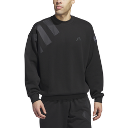 Men's - adidas Anthony Edwards Foundation Crew - Black/Black