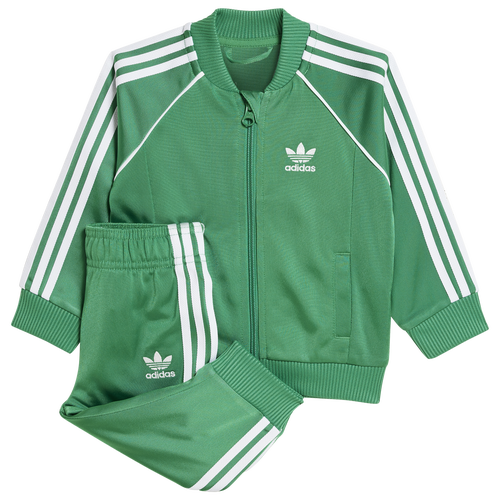 Shop Adidas Originals Boys   Superstar Track Suit In Green