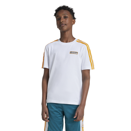 

Boys adidas Originals adidas Originals adibreak Lifestyle Short Sleeve T-Shirt - Boys' Grade School Orange/White Size M