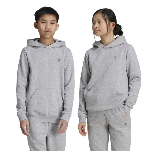 BOYS - adidas Originals Trefoil Essentials Lifestyle Hoodie - Medium Grey Heather
