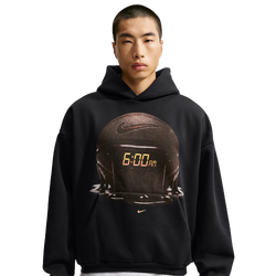 Men's - Nike Tech Fleece Standard Issue Brushed P/O Hoodie - Black/Yellow