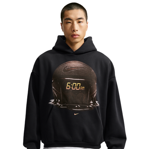 MENS - Nike Tech Fleece Standard Issue Brushed P/O Hoodie - Black/Yellow