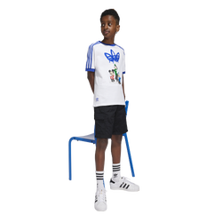 Boys' Grade School - adidas Originals Disney Mickey & Friends Short Sleeve T-Shirt - Semi Lucid Blue/White