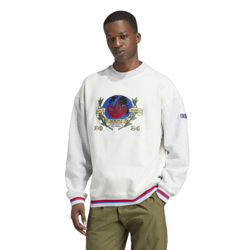 MENS - adidas Originals Olympic Crew - Cloud White/Grey