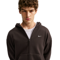 Men's - Nike Solo Full Zip Concept Hoodie - Brown/White