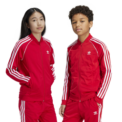 Girls' Grade School - adidas Originals Superstar Track Top - Better Scarlet