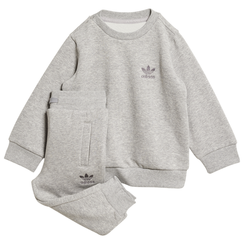 Adidas Originals Boys  Trefoil Essentials Lifestyle Joggers Set In Medium Grey Heather