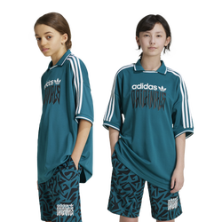 Boys' Grade School - adidas Originals Football T-Shirt - White/Teal/Black