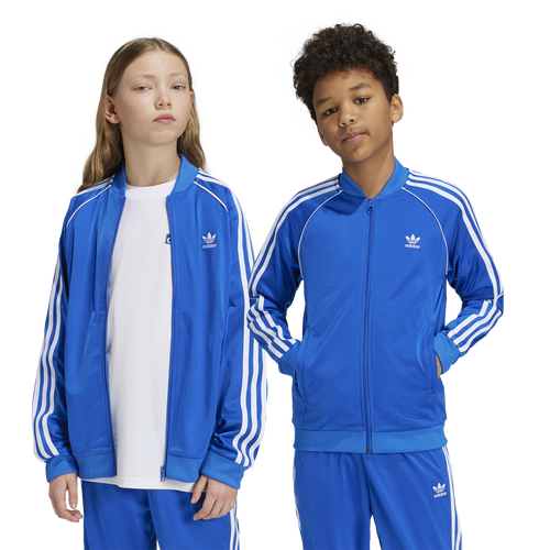 

adidas Originals Boys adidas Originals Superstar Track Top - Boys' Grade School Blue Size L