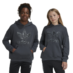 Boys' Grade School - adidas Originals Camo Fleece Hoodie - Grey/Black