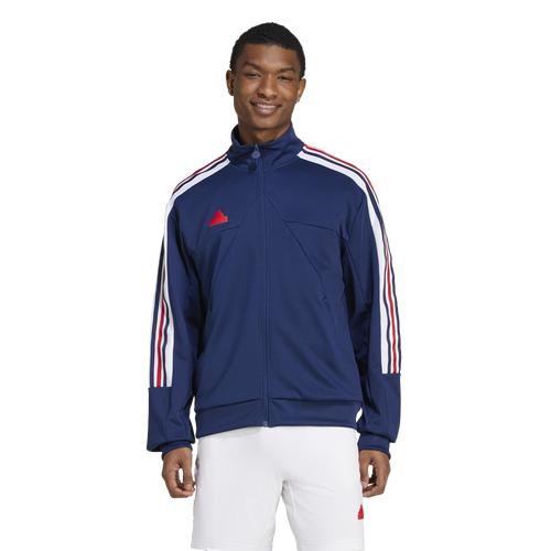 

adidas Mens adidas Tiro Nations Pack Track Jacket - Mens White/Better Scarlet/Team Navy Blue Size L