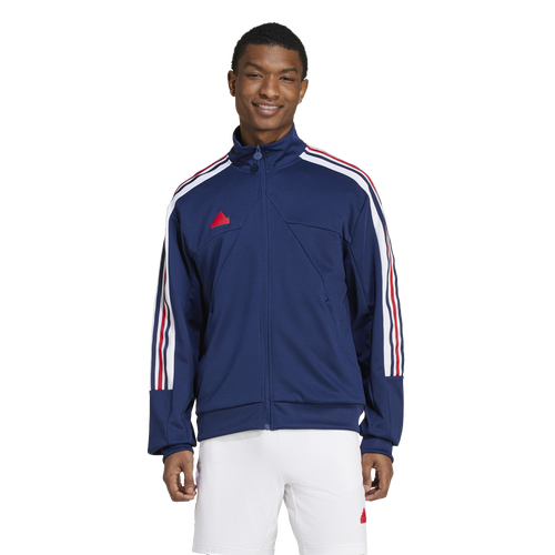 

adidas Mens adidas Tiro Nations Pack Track Jacket - Mens White/Better Scarlet/Team Navy Blue Size S