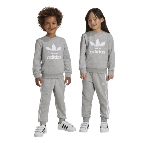 

Boys Preschool adidas Originals adidas Originals Adicolor Trefoil Lifestyle Tracksuit - Boys' Preschool Medium Grey Heather Size XS