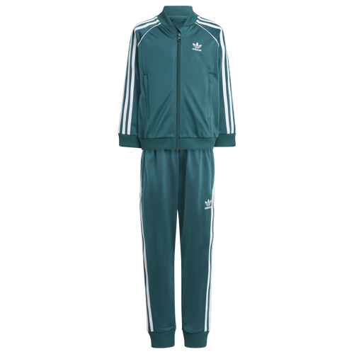 

adidas Originals Boys adidas Originals Superstar Track Suit - Boys' Preschool Teal/White Size 4T