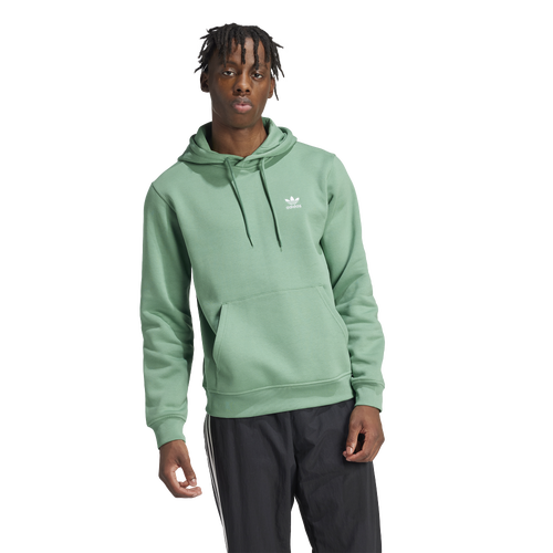 Adidas Originals Mens  Trefoil Essentials Lifestyle Hoodie In Preloved Green