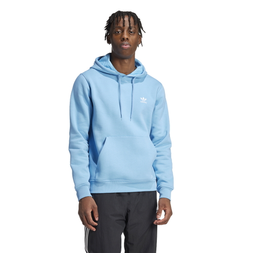 

adidas Originals Mens adidas Originals Trefoil Essentials Lifestyle Hoodie - Mens Light Blue Size XL