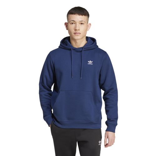 Adidas Originals Mens  Trefoil Essentials Lifestyle Hoodie In Night Indigo