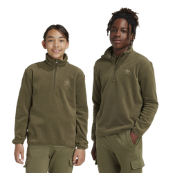 Boys' Grade School - adidas Originals Trefoil Essentials Lifestyle Jacket - Olive Strata