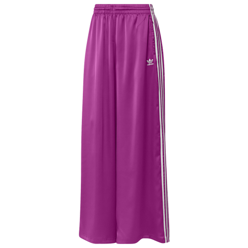 

adidas Originals Womens adidas Originals Satin Wide Leg Track Pants - Womens Purple Burst Size 6
