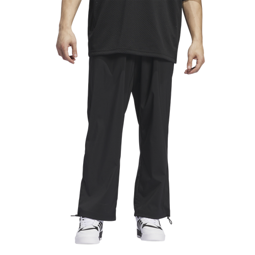 

adidas Originals Mens adidas Originals Baggy Basketball Woven Pants - Mens Black/White Size L