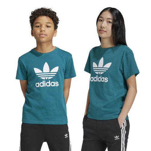 

adidas Originals Girls adidas Originals Adicolor Trefoil T-Shirt - Girls' Grade School Legacy Teal Size M