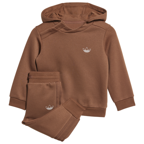 

Boys adidas Originals adidas Originals Olympic Hoodie Set - Boys' Toddler Brown/White Size 18MO