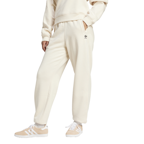 WOMENS - adidas Originals Trefoil Essentials Fleece Lifestyle Pants - Wonder White