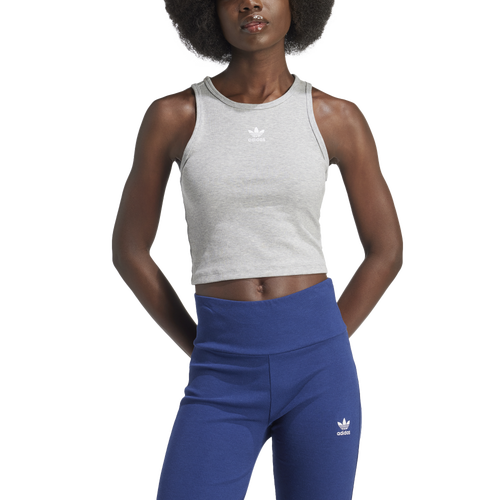 WOMENS - adidas Originals Rib Tank Top - Medium Grey Heather