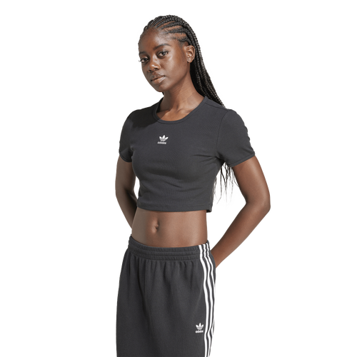 adidas Originals Essentials Rib Crop T-Shirt - adidas Black