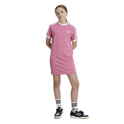 Girls' Grade School - adidas Originals adicolor 3-Stripes T-Shirt Dress - Rose Tone