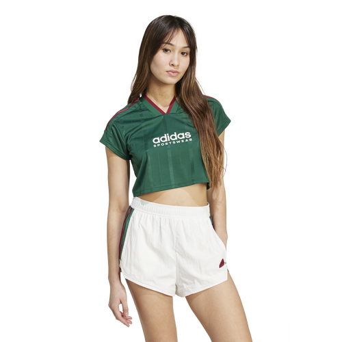

adidas Womens adidas Tiro NP Cropped Top - Womens Dark Green/Red Size S
