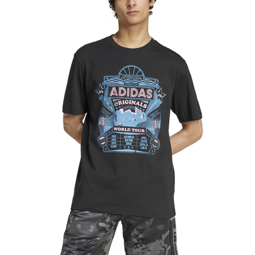 

adidas Originals Mens adidas Originals Graphic Trefoil Series Lifestyle T-Shirt - Mens Black/Black Size L