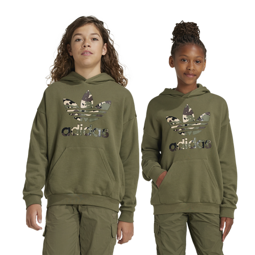 

adidas Originals Boys adidas Originals Camo Fleece Hoodie - Boys' Grade School Olive Strata Size M