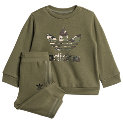 Boys' Toddler - adidas Originals Camo Fleece Set - Olive Strata