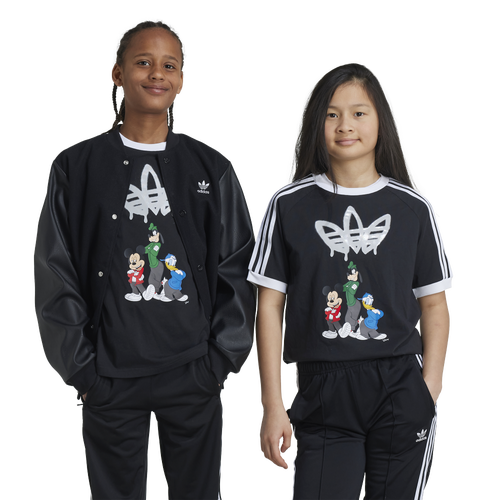 

Boys adidas Originals adidas Originals Disney Mickey & Friends Short Sleeve T-Shirt - Boys' Grade School Black/White Size M