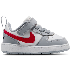 Boys' Toddler - Nike Court Borough Low - Grey/White/Red
