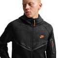 Nike Tech Fleece Full-Zip Windrunner Hoodie - Nike Black/Orange