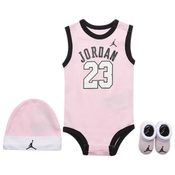 Girls' Infant - Jordan 23 Jersey 3 Piece Set - Pink Foam/Wolf Grey