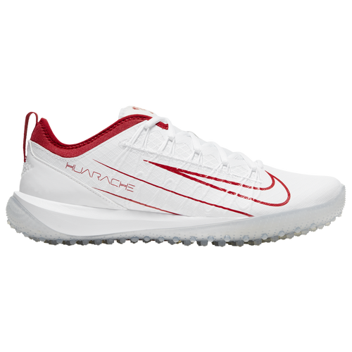 Nike Alpha Huarache 7 Pro Turf LAX Turf Shoes - White / White / University Red - CJ0235-105