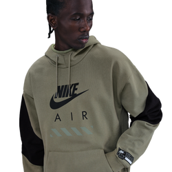 Men's - Nike Air Fleece Pullover Hoodie BFT - Light Army/Black/Black