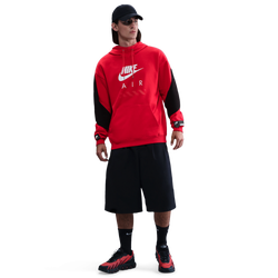 Men's - Nike Air Fleece Pullover Hoodie BFT - University Red/Black/White