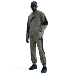 Men's - Nike Air Fleece Jogger - Black/Black/Light Army