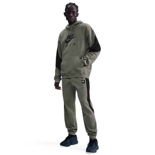 MENS - Nike Air Fleece Jogger - Black/Light Army