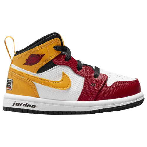 

Boys Jordan Jordan AJ 1 Mid SE - Boys' Toddler Basketball Shoe Black/Gold Size 03.0