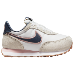 Girls' Toddler - Nike Waffle Trainer 2 - White/Navy/Pink