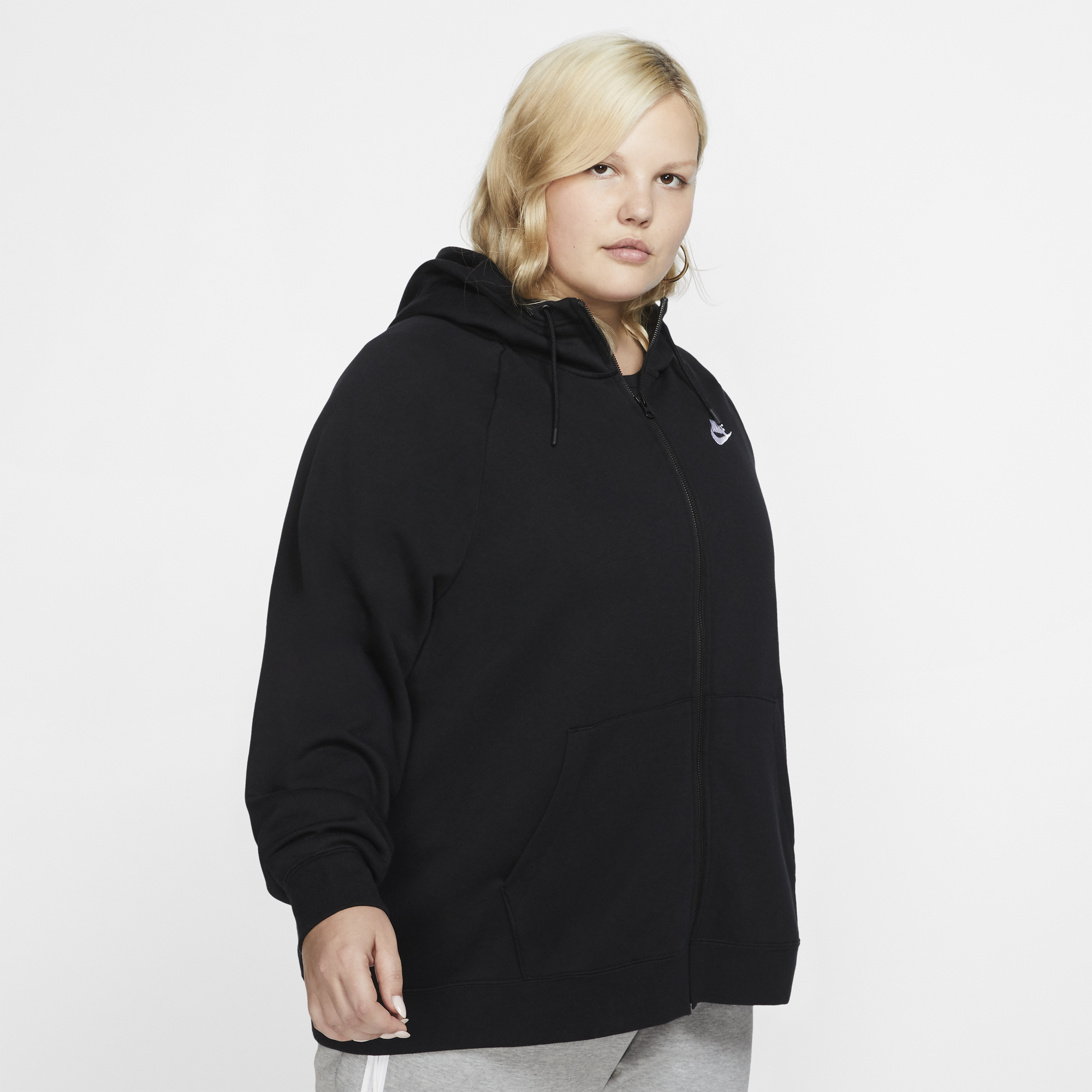 nike metallic full zip hoodie ladies