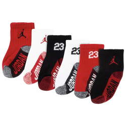 Boys' Toddler - Jordan 6 Pack Sock - Red/Black