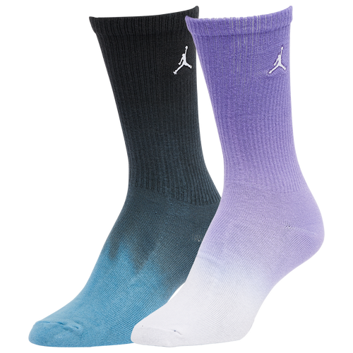 

Boys Jordan Jordan Ombre Dip Dye 2 pack Crew Socks - Boys' Grade School Blue/White Size M