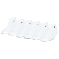 Boys' Grade School - Jordan Everyday Essentials 6 Pack Ankle Socks - White/White